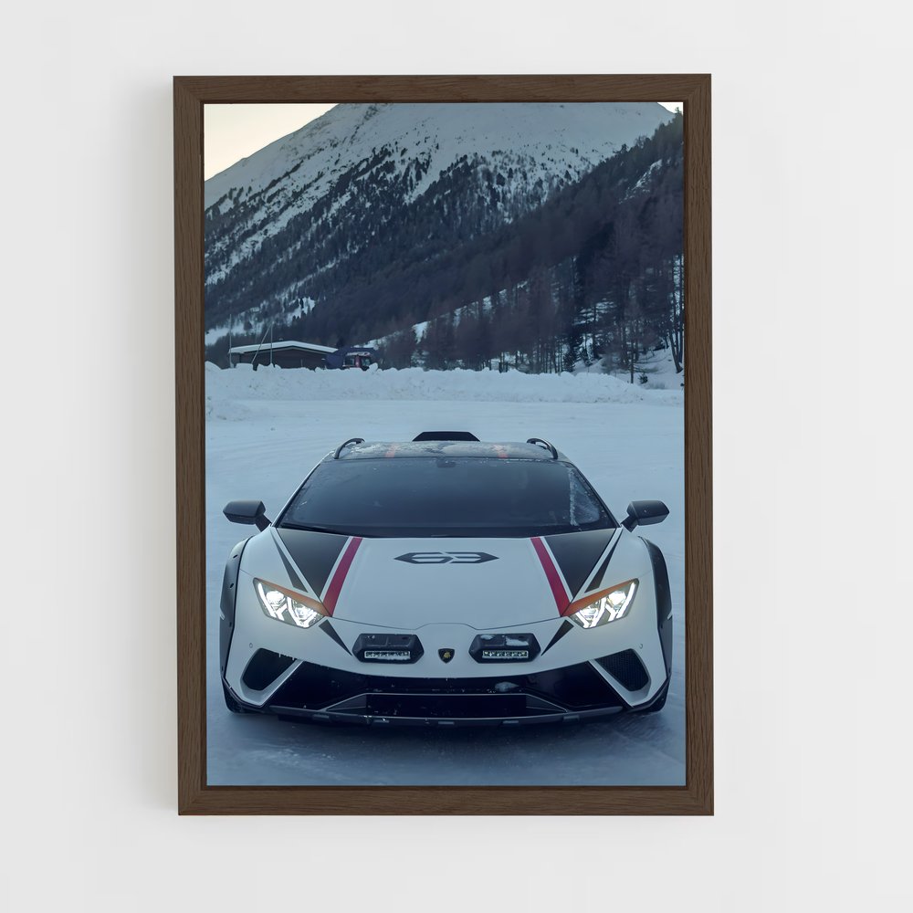 Poster Huracan des Neiges – affiche Lamborghini (vue 5)